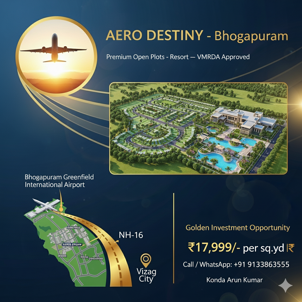 Premium Open Plots Aero Destiny near Bhogapuram Airport